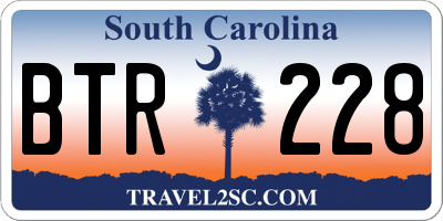 SC license plate BTR228