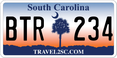 SC license plate BTR234