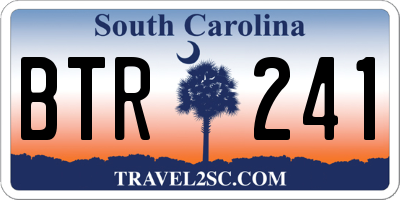 SC license plate BTR241