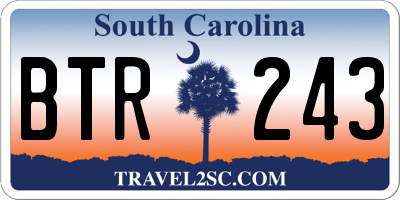 SC license plate BTR243