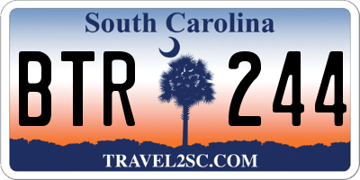 SC license plate BTR244