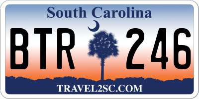 SC license plate BTR246