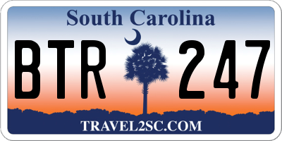 SC license plate BTR247