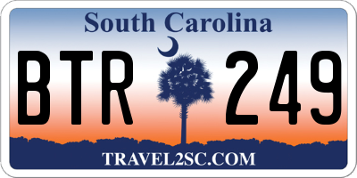 SC license plate BTR249