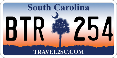 SC license plate BTR254