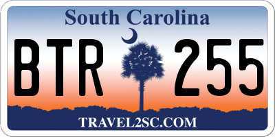 SC license plate BTR255