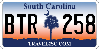 SC license plate BTR258