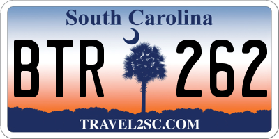 SC license plate BTR262