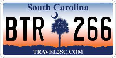 SC license plate BTR266