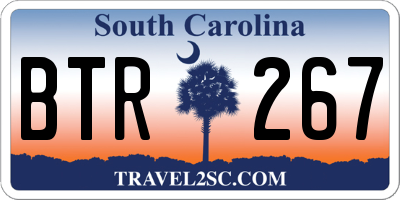 SC license plate BTR267