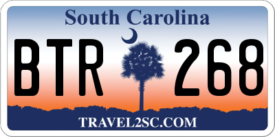 SC license plate BTR268