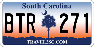 SC license plate BTR271