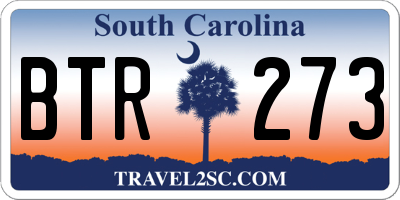 SC license plate BTR273