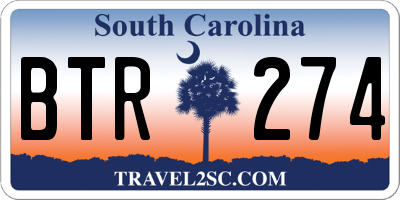 SC license plate BTR274