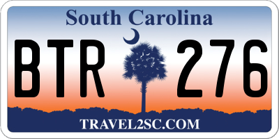 SC license plate BTR276