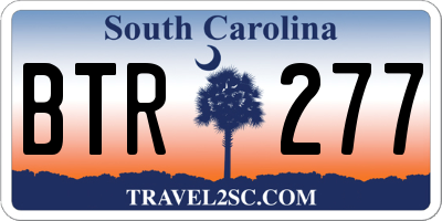 SC license plate BTR277