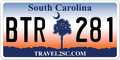 SC license plate BTR281