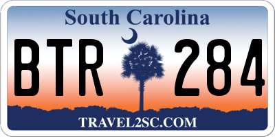 SC license plate BTR284