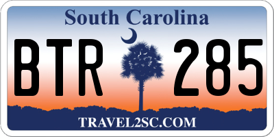 SC license plate BTR285