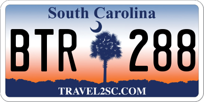 SC license plate BTR288
