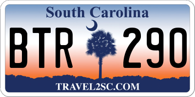 SC license plate BTR290