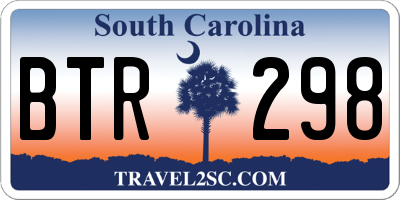 SC license plate BTR298