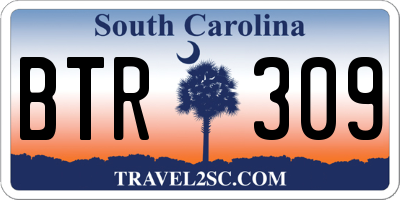 SC license plate BTR309