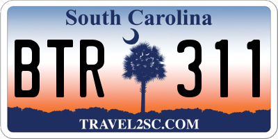 SC license plate BTR311