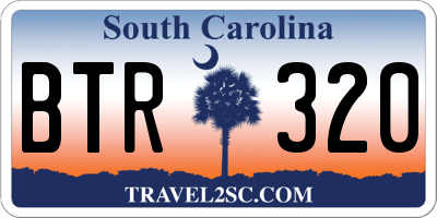 SC license plate BTR320