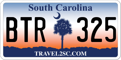 SC license plate BTR325