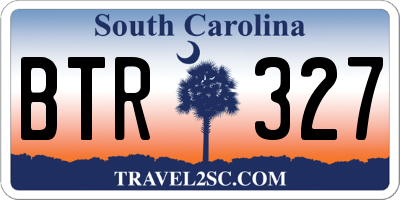 SC license plate BTR327