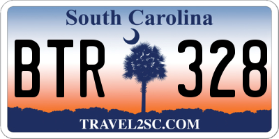 SC license plate BTR328