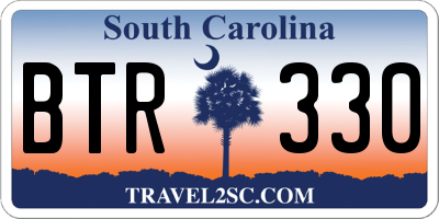 SC license plate BTR330