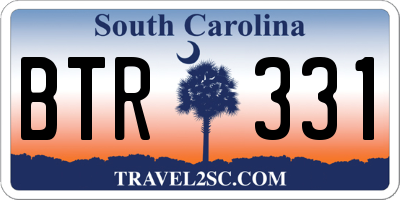 SC license plate BTR331