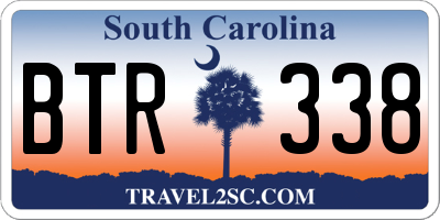 SC license plate BTR338