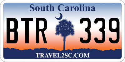 SC license plate BTR339