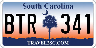 SC license plate BTR341