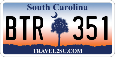 SC license plate BTR351