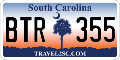 SC license plate BTR355
