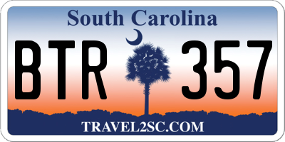 SC license plate BTR357