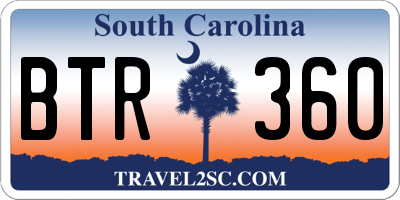 SC license plate BTR360