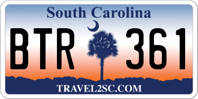 SC license plate BTR361