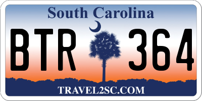 SC license plate BTR364