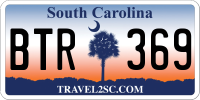 SC license plate BTR369