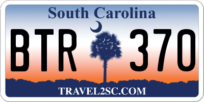 SC license plate BTR370