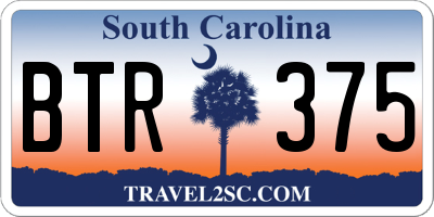 SC license plate BTR375