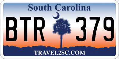 SC license plate BTR379