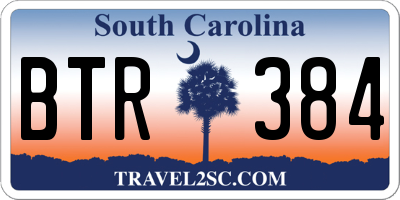 SC license plate BTR384
