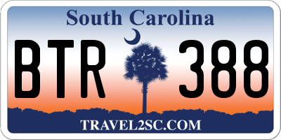 SC license plate BTR388