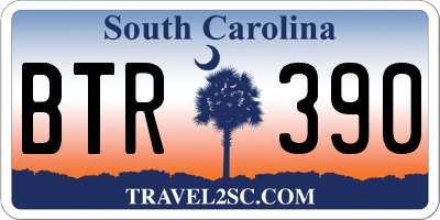 SC license plate BTR390